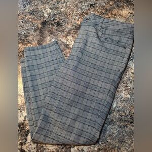 Tommy Hilfiger Black-and-White Glen Plaid Pants with Red Accents